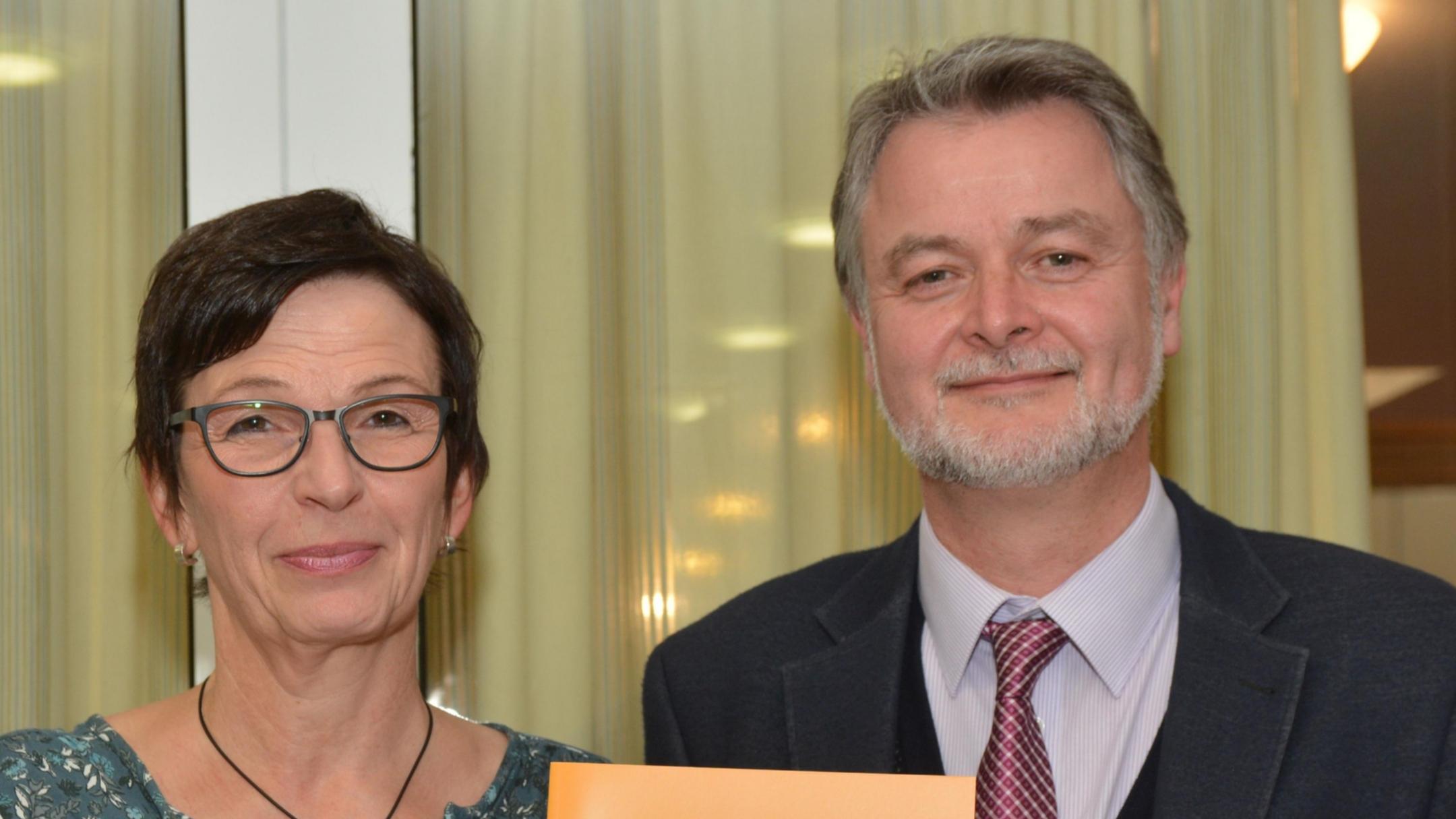 Andrea Steyven und Eberhard Köhler beim 19. Forum zum Tag der Arbeit